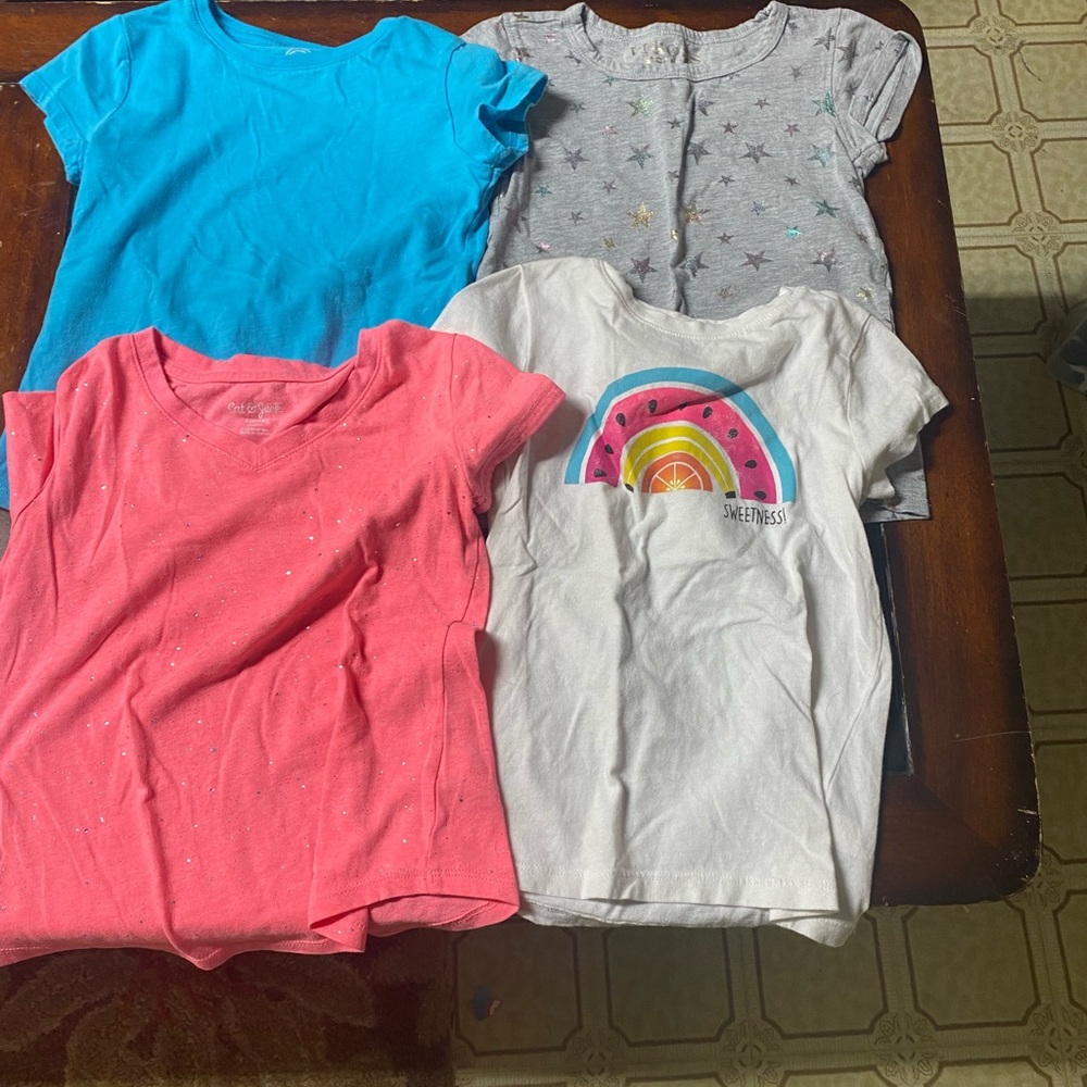 4 girls size 6 tee shirts